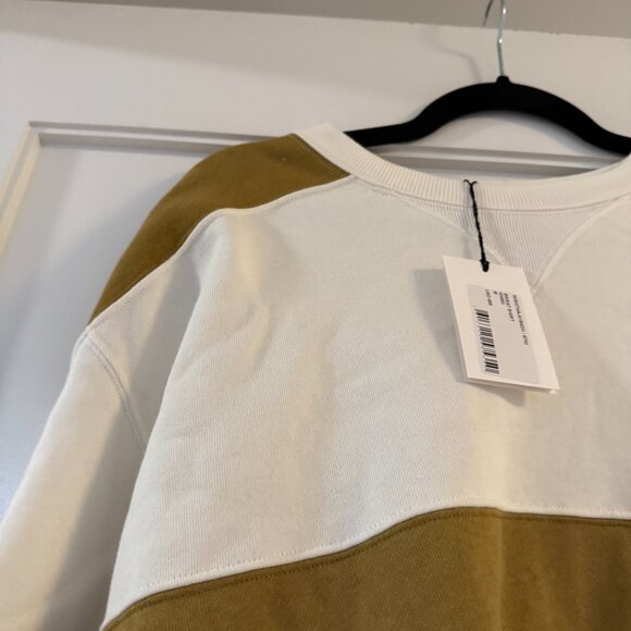 NWT Isabel Marant Meyoan Pullover Sweatshirt Crewneck Striped In Khaki Sz Medium - Picture 6 of 8